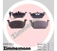 Комплект тормозных колодок, дисковый тормоз ZIMMERMANN 22035.175.2 220351752 ZIMMERMANN - купить в магазине запчастей по Украине
