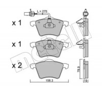 Комплект тормозных колодок, дисковый тормоз METELLI 22-0550-0 2205500 METELLI - купить в магазине запчастей по Украине