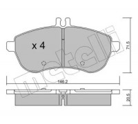 Комплект тормозных колодок, дисковый тормоз METELLI 22-0665-0 2206650 METELLI - купить в магазине запчастей по Украине