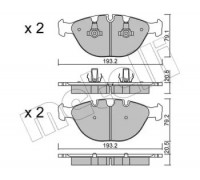 Комплект тормозных колодок, дисковый тормоз METELLI 22-0771-0 2207710 METELLI - купить в магазине запчастей по Украине