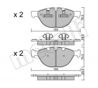 Комплект тормозных колодок, дисковый тормоз METELLI 22-0823-0 2208230 METELLI - купить в магазине запчастей по Украине