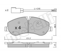 Комплект тормозных колодок, дисковый тормоз METELLI 22-0990-0 2209900 METELLI - купить в магазине запчастей по Украине