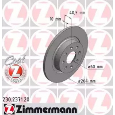 Тормозной диск 230237120 ZIMMERMANN - купить в магазине запчастей по Украине