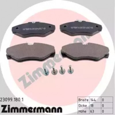 Комплект тормозных колодок, дисковый тормоз 230991801 ZIMMERMANN - купить в магазине запчастей по Украине