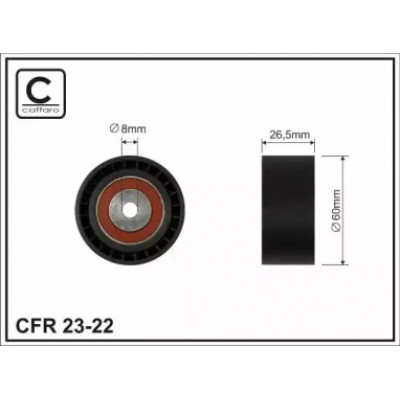 Паразитный / ведущий ролик, поликлиновой ремень 2322 CAFFARO - купить в магазине запчастей по Украине