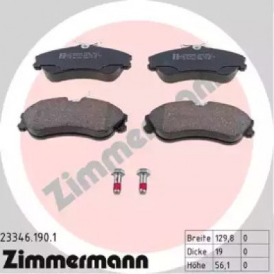 Комплект тормозных колодок, дисковый тормоз 233461901 ZIMMERMANN - купить в магазине запчастей по Украине