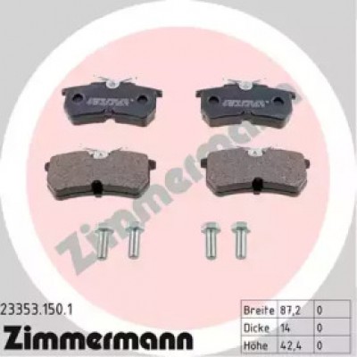 Комплект тормозных колодок, дисковый тормоз 233531501 ZIMMERMANN - купить в магазине запчастей по Украине