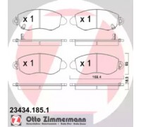 Комплект тормозных колодок, дисковый тормоз ZIMMERMANN 23434.185.1 234341851 ZIMMERMANN - купить в магазине запчастей по Украине