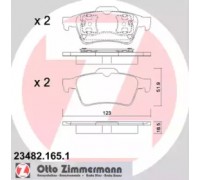 Комплект тормозных колодок, дисковый тормоз ZIMMERMANN 23482.165.1 234821651 ZIMMERMANN - купить в магазине запчастей по Украине