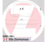 Комплект тормозных колодок, дисковый тормоз ZIMMERMANN 23581.190.1 235811901 ZIMMERMANN - купить в магазине запчастей по Украине
