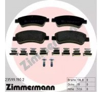 Комплект тормозных колодок, дисковый тормоз ZIMMERMANN 23599.190.2 235991902 ZIMMERMANN - купить в магазине запчастей по Украине