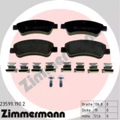 Комплект тормозных колодок, дисковый тормоз 235991902 ZIMMERMANN - купить в магазине запчастей по Украине