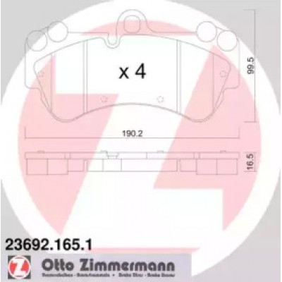 Комплект тормозных колодок, дисковый тормоз 236921651 ZIMMERMANN - купить в магазине запчастей по Украине