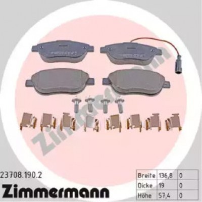 Комплект тормозных колодок, дисковый тормоз 237081902 ZIMMERMANN - купить в магазине запчастей по Украине