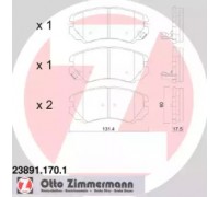 Комплект тормозных колодок, дисковый тормоз ZIMMERMANN 23891.170.1 238911701 ZIMMERMANN - купити в магазині запчастин по Україні