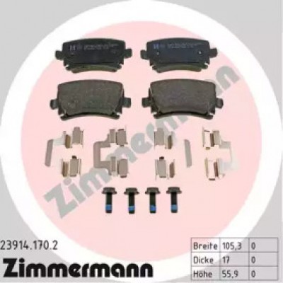 Комплект тормозных колодок, дисковый тормоз 239141702 ZIMMERMANN - купить в магазине запчастей по Украине