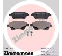 Комплект тормозных колодок, дисковый тормоз ZIMMERMANN 23930.180.1 239301801 ZIMMERMANN - купить в магазине запчастей по Украине