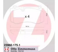 Комплект тормозных колодок, дисковый тормоз ZIMMERMANN 23960.175.1 239601751 ZIMMERMANN - купить в магазине запчастей по Украине