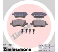 Комплект тормозных колодок, дисковый тормоз ZIMMERMANN 23973.175.1 239731751 ZIMMERMANN - купить в магазине запчастей по Украине