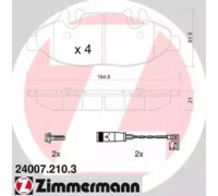 Комплект тормозных колодок, дисковый тормоз ZIMMERMANN 24007.210.3 240072103 ZIMMERMANN - купить в магазине запчастей по Украине