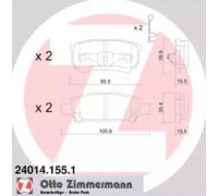 Комплект тормозных колодок, дисковый тормоз ZIMMERMANN 24014.155.1 240141551 ZIMMERMANN - купить в магазине запчастей по Украине