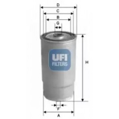 Топливный фильтр 2437901 UFI - купить в магазине запчастей по Украине
