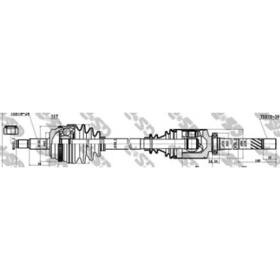 Приводной вал 244016 GSP - купити в магазині запчастин по Україні