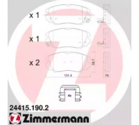 Комплект тормозных колодок, дисковый тормоз ZIMMERMANN 24415.190.2 244151902 ZIMMERMANN - купить в магазине запчастей по Украине