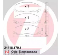Комплект тормозных колодок, дисковый тормоз ZIMMERMANN 24418.170.1 244181701 ZIMMERMANN - купить в магазине запчастей по Украине