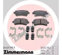 Комплект тормозных колодок, дисковый тормоз ZIMMERMANN 24421.170.3 244211703 ZIMMERMANN - купить в магазине запчастей по Украине