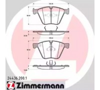 Комплект тормозных колодок, дисковый тормоз ZIMMERMANN 24436.200.1 244362001 ZIMMERMANN - купить в магазине запчастей по Украине