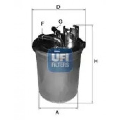 Топливный фильтр 2445100 UFI - купить в магазине запчастей по Украине
