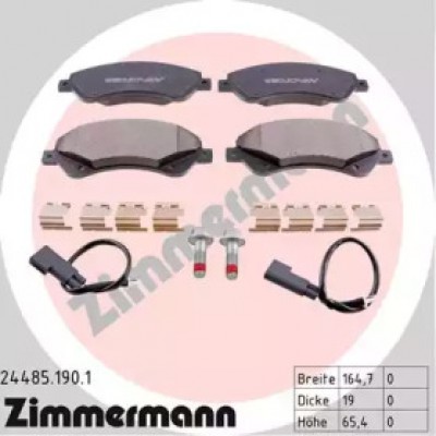 Комплект тормозных колодок, дисковый тормоз 244851901 ZIMMERMANN - купить в магазине запчастей по Украине
