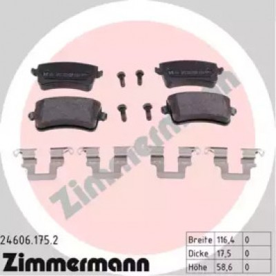 Комплект тормозных колодок, дисковый тормоз 246061752 ZIMMERMANN - купить в магазине запчастей по Украине