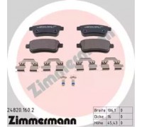 Комплект тормозных колодок, дисковый тормоз ZIMMERMANN 24820.160.2 248201602 ZIMMERMANN - купить в магазине запчастей по Украине