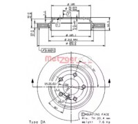 Тормозной диск METZGER 24936 V 24936V METZGER - купить в магазине запчастей по Украине