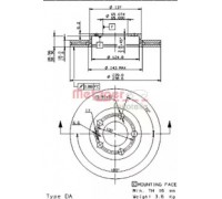 Тормозной диск METZGER 24950 24950 METZGER - купить в магазине запчастей по Украине