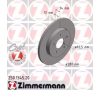 Тормозной диск ZIMMERMANN 250.1345.20 250134520 ZIMMERMANN - купить в магазине запчастей по Украине