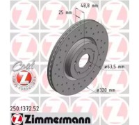 Тормозной диск ZIMMERMANN 250.1372.52 250137252 ZIMMERMANN - купить в магазине запчастей по Украине
