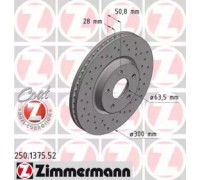 Тормозной диск ZIMMERMANN 250.1375.52 250137552 ZIMMERMANN - купить в магазине запчастей по Украине