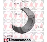 Тормозной барабан ZIMMERMANN 250.1772.00 250177200 ZIMMERMANN - купить в магазине запчастей по Украине