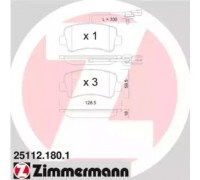 Комплект тормозных колодок, дисковый тормоз ZIMMERMANN 25112.180.1 251121801 ZIMMERMANN - купить в магазине запчастей по Украине