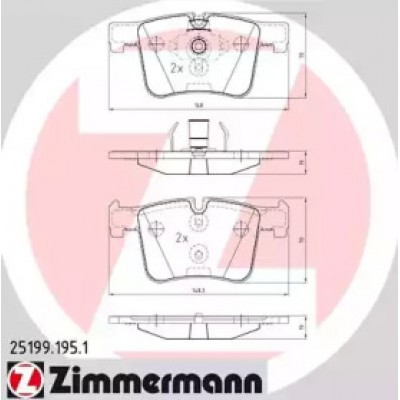 Комплект тормозных колодок, дисковый тормоз 251991951 ZIMMERMANN - купить в магазине запчастей по Украине