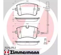 Комплект тормозных колодок, дисковый тормоз ZIMMERMANN 25214.175.2 252141752 ZIMMERMANN - купить в магазине запчастей по Украине
