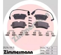 Комплект тормозных колодок, дисковый тормоз ZIMMERMANN 25214.175.5 252141755 ZIMMERMANN - купить в магазине запчастей по Украине
