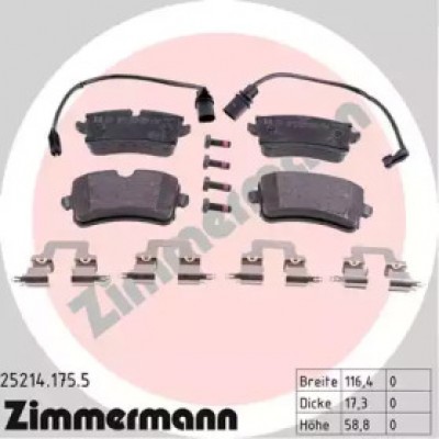 Комплект тормозных колодок, дисковый тормоз 252141755 ZIMMERMANN - купить в магазине запчастей по Украине