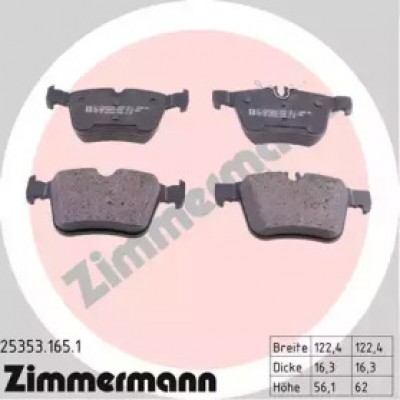Комплект тормозных колодок, дисковый тормоз 253531651 ZIMMERMANN - купить в магазине запчастей по Украине