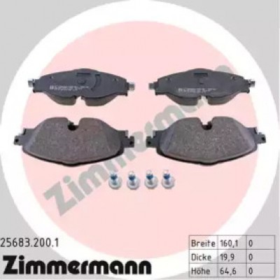 Комплект тормозных колодок, дисковый тормоз 256832001 ZIMMERMANN - купить в магазине запчастей по Украине