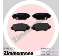 Комплект тормозных колодок, дисковый тормоз ZIMMERMANN 25878.140.1 258781401 ZIMMERMANN - купить в магазине запчастей по Украине
