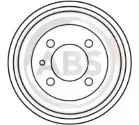 Тормозной барабан A.B.S. 2706-S 2706S A.B.S. - купить в магазине запчастей по Украине